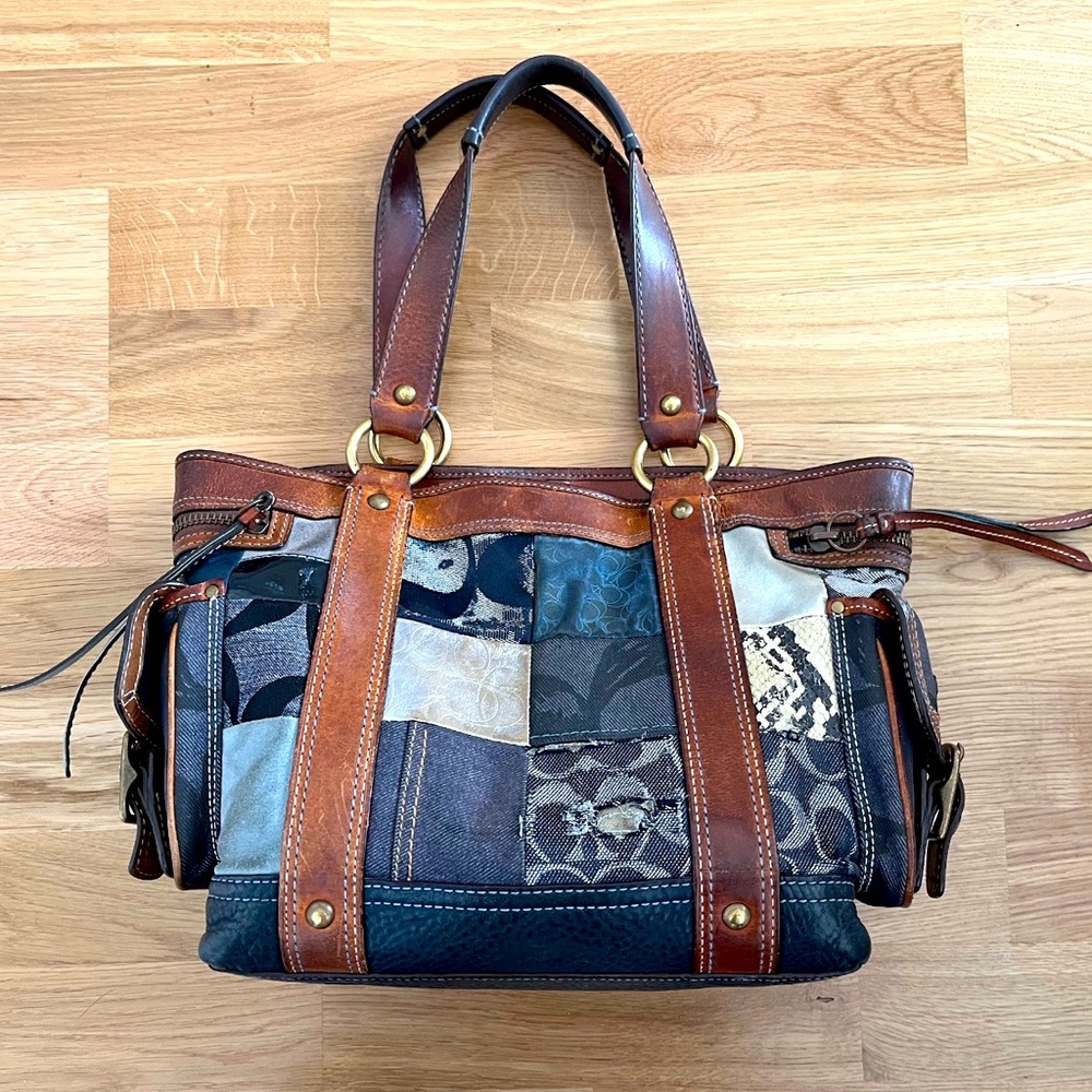 Vintage Denim Coach Patchwork Tote (Limited Edition)